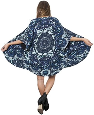 OVERMAL Blouse,Women Kimono Cardigan Chiffon Tops Shawl Cover up (L)