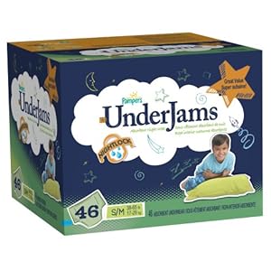 Pampers UnderJams Boys Diapers Big Pack Size 7, S/M, 46 Count
