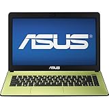 ASUS Laptop Computer / 14-inch Display Screen / Intel Pentium B980 Dual-core Processor / 4GB DDR3 RAM Memory / 320GB Hard Drive / 6-cell Battery / Webcam / HDMI / USB 3.0 / Windows 8 64-bit (Matte Lime Green)