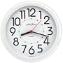 Seth Thomas Career I White Plastic Case with White Dial Round Auto Set Radio Controlled Wall Clock