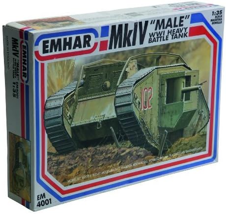 Emhar Models Mk.IV Male WWI Heavy Battle Tank Vehicle Model Building Kit by Emhar Models