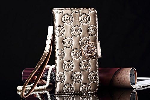 New Luxury C-Leather Wallet Style Flip Case Cover For Samsung Galaxy Note4 S5 S6 S6 Edge Retail Packaging (Samsung S5 Gold)
