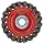 Norton Saucer Wire Cup Brush, Threaded Hole, Carbon Steel, Partial Twist Knotted