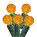 Set of 50 LED Antique Gold G12 Berry Fashion Glow Christmas Lights - Green Wire