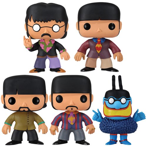 Beatles Stylized Vinyl Pop Figures Unique Boxed Set of 5 With Rotating Heads-image