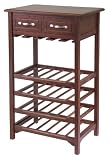Contemporary Wine Rack with Glass Rack & Drawers