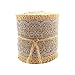 LWR Crafts Natural Burlap Ribbon with Lace (Grey)
