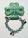 Irish Charms Charm Bracelet - Shamrock, Heart and Irish Flag