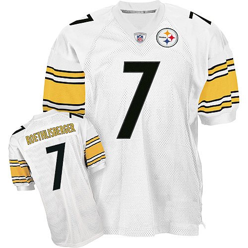 Pittsburgh Steelers 7 Ben Roethlisberger White NFL Jerseys Authentic Football Jersey Size 48-56