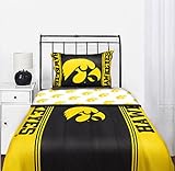 Iowa Hawkeyes NCAA Queen Comforter & Sheet Set (5 Piece Bedding)