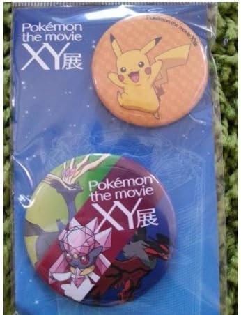 Pokemon XY Exhibition limited edition cans badge set Zeruneasu Pikachu New