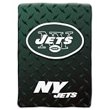 New York Jets NFL Royal Plush Raschel Blanket (Diamond Series) (60"x80")