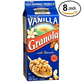Sweet Home Farm French Vanilla Granola with Almonds, 15-Ounce Boxes (Pack of 8)