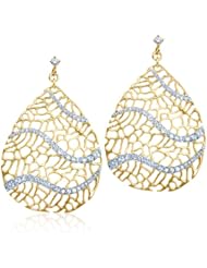 Alex Woo "Narissa" Diamond and 14k Yellow Gold Pave Earrings