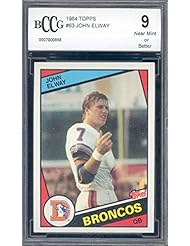 Collectibles: 1984 topps #63 JOHN ELWAY rookie BGS BCCG 9 (50-50 centered) Graded Card - topps