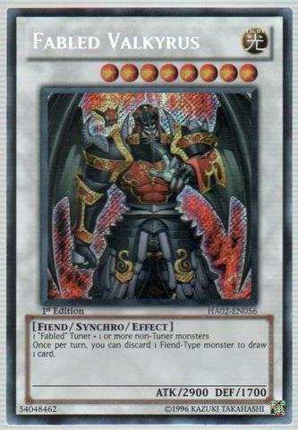Yu-Gi-Oh! - Fabled Valkyrus (HA02-EN056) - Hidden Arsenal 2 - 1st Edition - Secret Rare