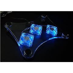 NoteBook Cool Pad - Acryl-Transparent - Bluelight - 3 L�fter Laptop Coolpad