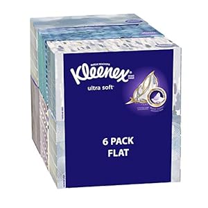 Kleenex Ultra Soft & Strong Facial Tissues, Medium Count Flat, 170 ct, 6 Pack/Packaging May Vary