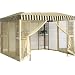 DC America GOS1010-BB 10-Foot by 10-Foot Gazebo Screen, Polyester, Beige with Beige Trim