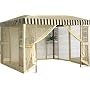DC America GOS1010-BB 10-Foot by 10-Foot Gazebo Screen, Polyester, Beige with Beige Trim