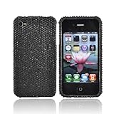 For Verizon Apple iPhone 4 Bling Hard Case Cover BLACK