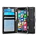 Nokia Lumia 830 Case, J&D [Stand View] Lumia 830 Wallet Case [Slim Fit] [Stand Feature] Premium Protective Case Wallet Leather Case for Nokia Lumia 830 (Black)