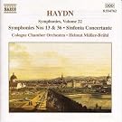 Haydn : Symphonies Vol. 22 Nos 13, 36 + sinfonia concertante