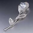 Rose Swarovski Crystal Brooches & Pins