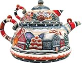 Winter Mountain Village – Russian Handcarving – Set of 3 (Teapot, Creamer & Plate) Best Deals