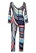 Women's Stylish Afrique Tribal Long Sleeve Bodycon Jumpsuit Romper Catsuit (US M, Multicolor)