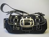 Guess - Guess Atomic Logo Half Flap Shoulder Bag in Coal