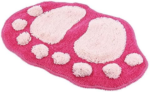 Reliable Absorbent Soft Big Feet Bath Bathroom Floor Shower Mat Rug Non-slip HOT Color:Pink