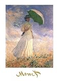 Posters: Claude Monet Poster Art Print - Woman With Sunshade (12 x 9 inches)
