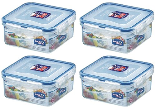 LOCK & LOCKWater Tight Air Tight Food Container, 2.5-cup / 20-oz, Pack of 4, HPL854