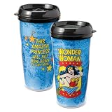 Vandor Plastic Travel Mug, Wonder Woman