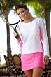 Long sleeve top w/ color block sides