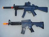 MP5-A4 Machine Gun with Flashlight + M4 Carbine Machine Gun