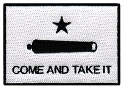 Come and Take It Flag Embroidered Patch Iron-On Gonzales Texas Revolution Emblem