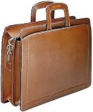 Review Jack Georges  / Jack Georges Belting Double Gusset Top Zip Leather Business Cases
