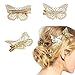 Lowpricenice1 Pair Luxury Golden Butterfly Hair Clip Hair Pins Hair Accessories Headpiece by Lowpricenice
