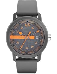 Armani Exchange AX Grey Dial Grey Rubber Unisex Watch AX1247