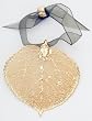 Pendant or Ornament - Gold Plated Aspen Leaf. Real Leaf!