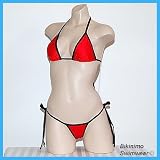 BIKINIMO SEXY THONG BIKINI (Hot Corvette Red) A/B Cup