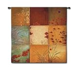 Review ArtSelect  / Tapestry: Poppy Nine Patch Fine Art Tapestry with Hanging Rod,44 x 44
