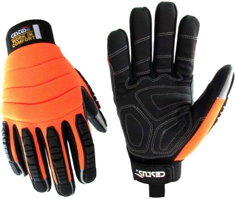 Cestus Pro Series HM Impact Glove, Work, Cut Resistant, X-Large, Orange (Pack of 1 Pair)