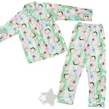 Green Camo Monkey Flannel Pajamas for Women
