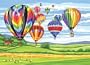 12 Inch x15-1/2 Inch Paint By Number Kit - Hot Air Balloons