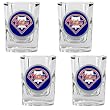 Philadelphia Phillies MLB 4pc Square Shot Glass Set by Great American Products