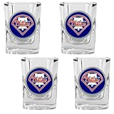 Philadelphia Phillies MLB 4pc Square Shot Glass Set