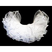 Baby and Toddler White Ballerina Sequin Trimmed Sparling Tutu. 4 Twirly Layers.